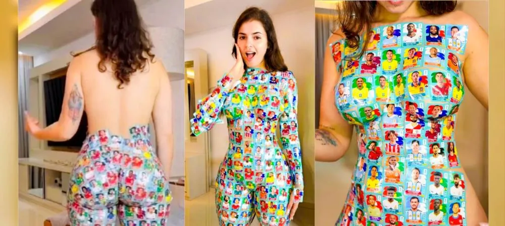 De álbum de figurinhas a Musa da Copa: modelo aposta em ensaio criativo