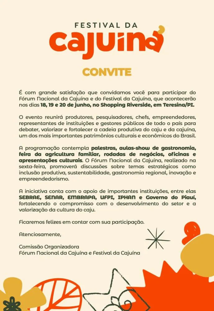 Festival da Cajuína e Fórum Nacional da Cajuína reúnem especialistas e produtores em Teresina