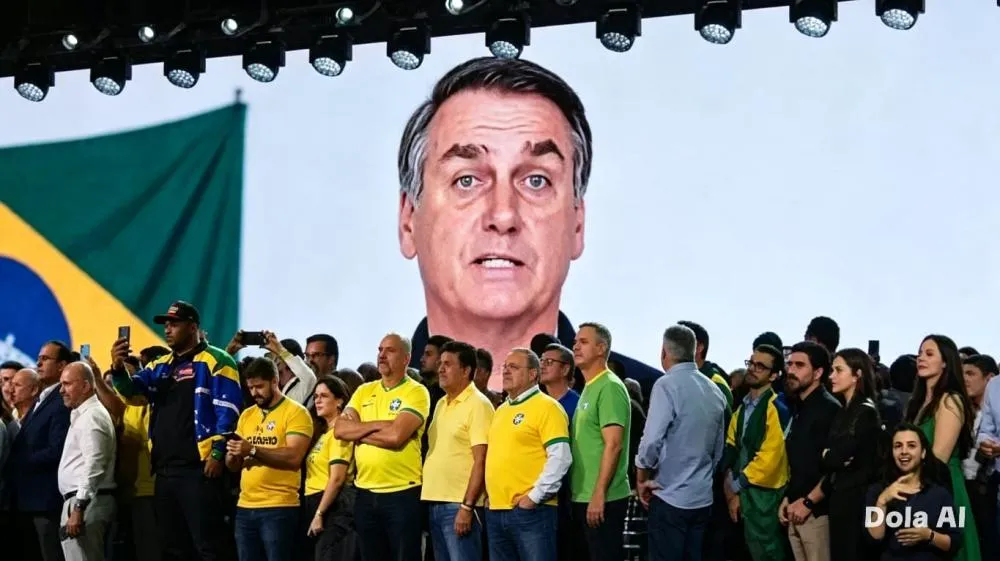 O uso da IA possibilitou a participação virtual de Bolsonaro na Convenção do PL - Foto: Reprodução