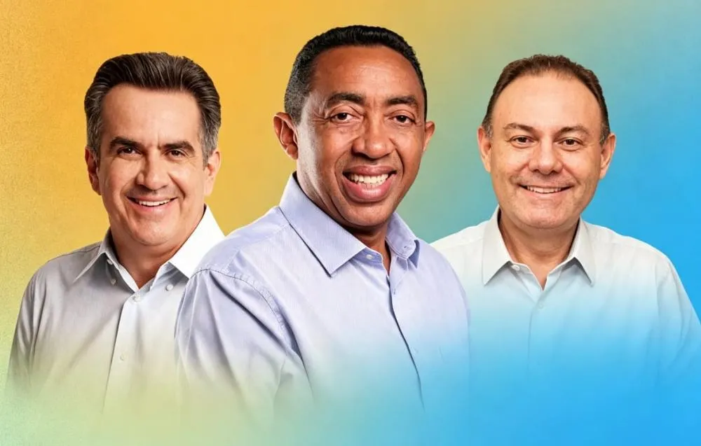 Ciro Nogueira, Joel Rodrigues e Jeová Alencar formam a chapa majoritária da Federação União Brasil/Progressistas - Foto: Reprodução