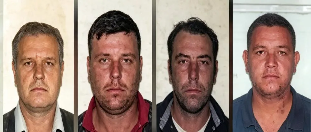 As vítimas: pai, filhos e um trabalhador rural - Foto: Reprodução