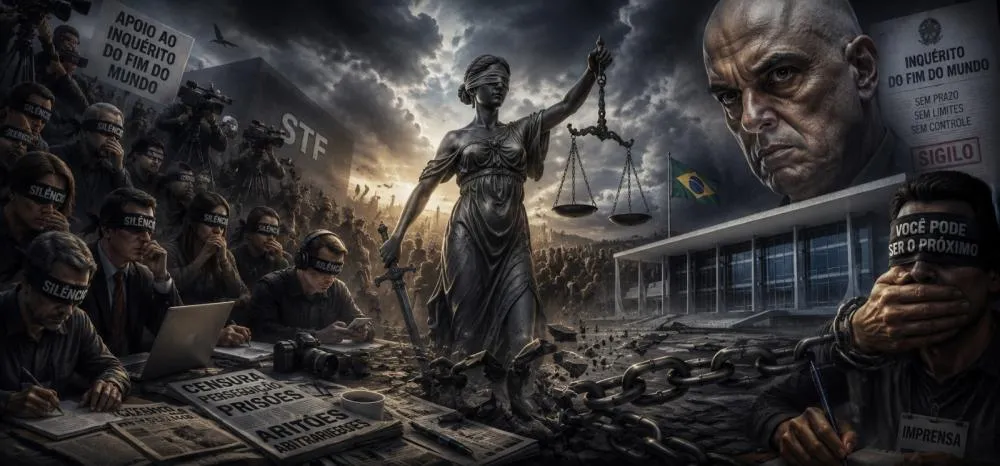 O cenário assustador pode até parecer absurdo, mas o regimes autoritários começam com pequenos ataques à Constituição - Foto: Reprodução/Imagem gerada por IA