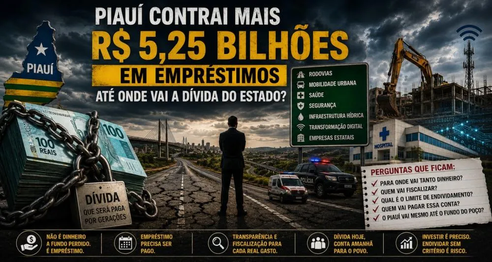 Governo Rafael Fonteles já contraiu empréstimos de cerca de R$ 20 bilhões - Foto: Reproduçãpo[[
