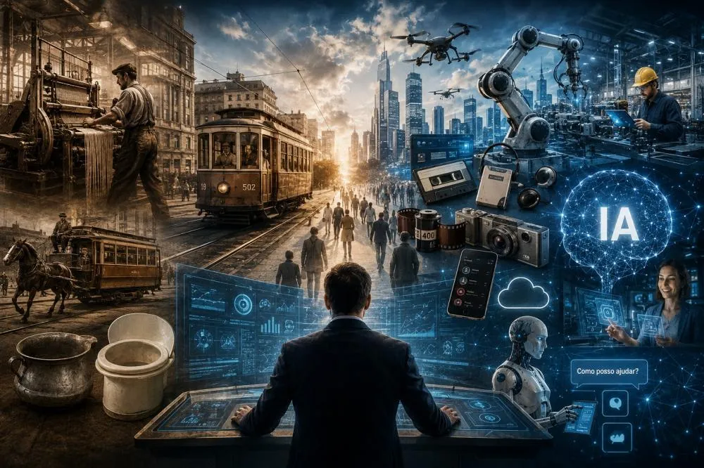 Desde a roda a tecnologia moldou a humanidade e está sendo assim com a IA - Foto: Reprodução