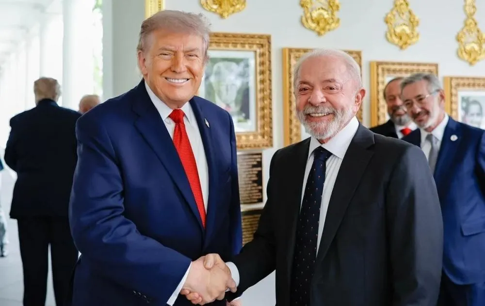 Trump e Lula em encontro na Casa Branca - Foto: Reprodução