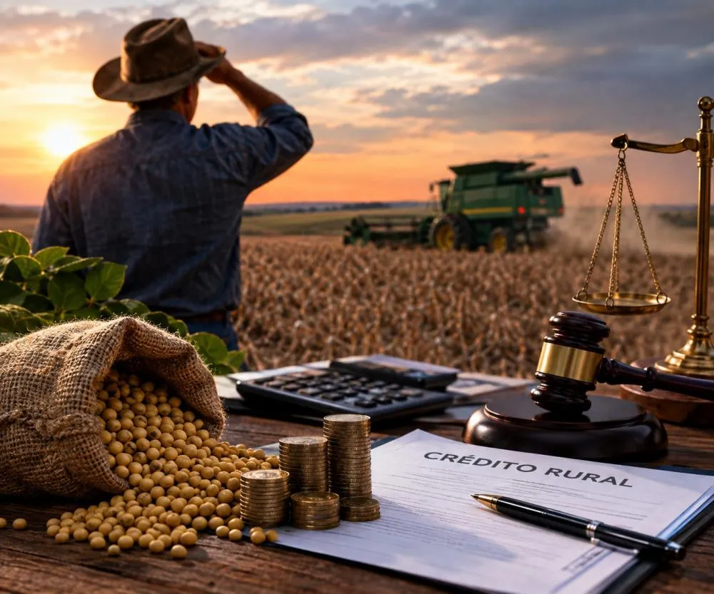 A insegurança jurídica pode chegar ao bolso do produtor rural através do crédito - Foto: Reprodução/Imagem gerada por IA