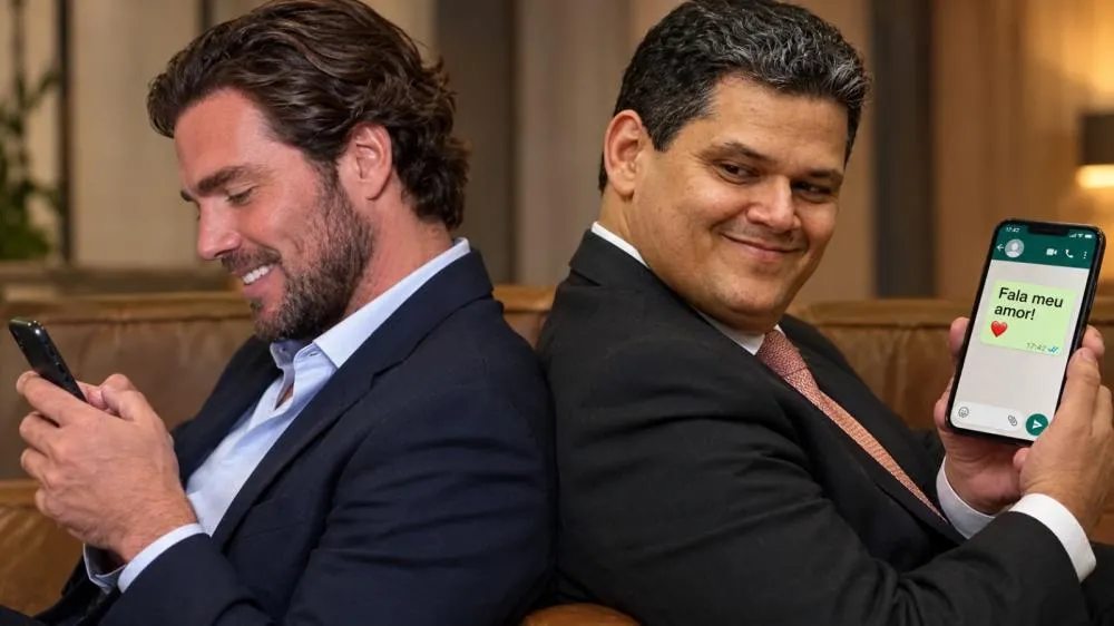 Vorcaro e Alcolumbre trocaram mensagem que denotam proximidade - Foto: Reprodução/Imagem gerada por IA