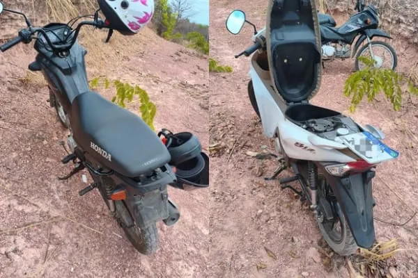 PM recupera duas motocicletas abandonadas por suspeitos durante fuga em Teresina
