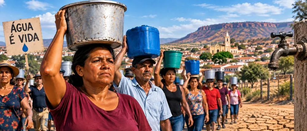 Essa é a imagem do atraso e ao mesmo tempo a mais real hoje em todo o Piauí - Foto: Reprodução/Imagem gerada por IA