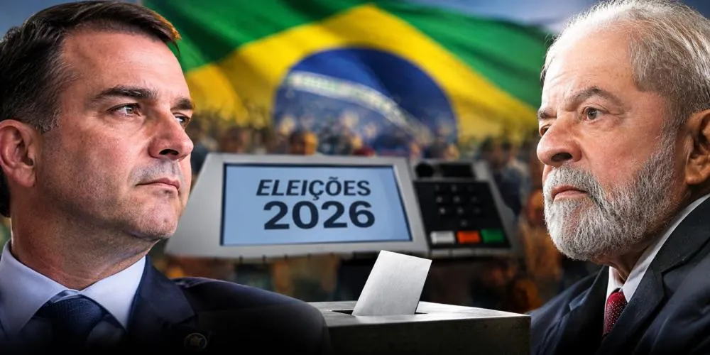 Contrariando os institutos de pesquisa Flávio Bolsonaro assegura um segundo turno numericamente a frente de Lula - Foto: Reprodução