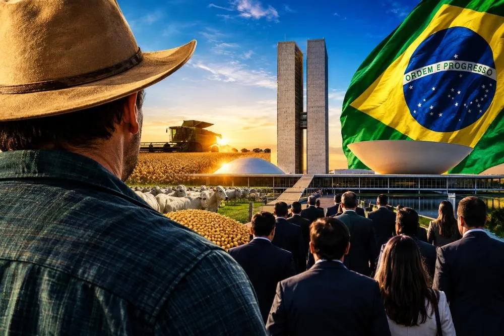 Frente Parlamentar da Agricultura amplia bancada no Congresso Nacional - Foto: Reprodução/Imagem gerada por IA