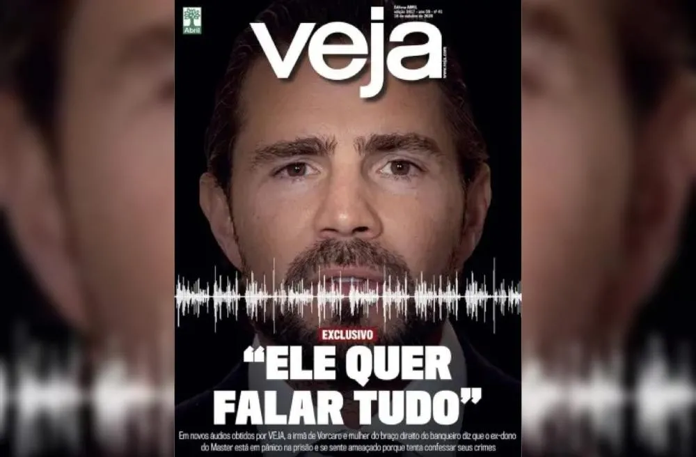 A denúncia de tortura de Vorcaro é capa de Veja - Foto: Reprodução