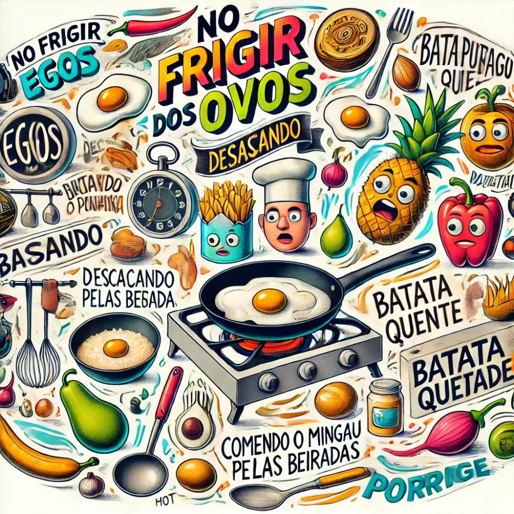 O que significa “No frigir dos ovos”?