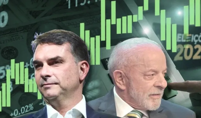 Bolsa brasileira dispara após pesquisa mostrar Flávio Bolsonaro à frente de Lula