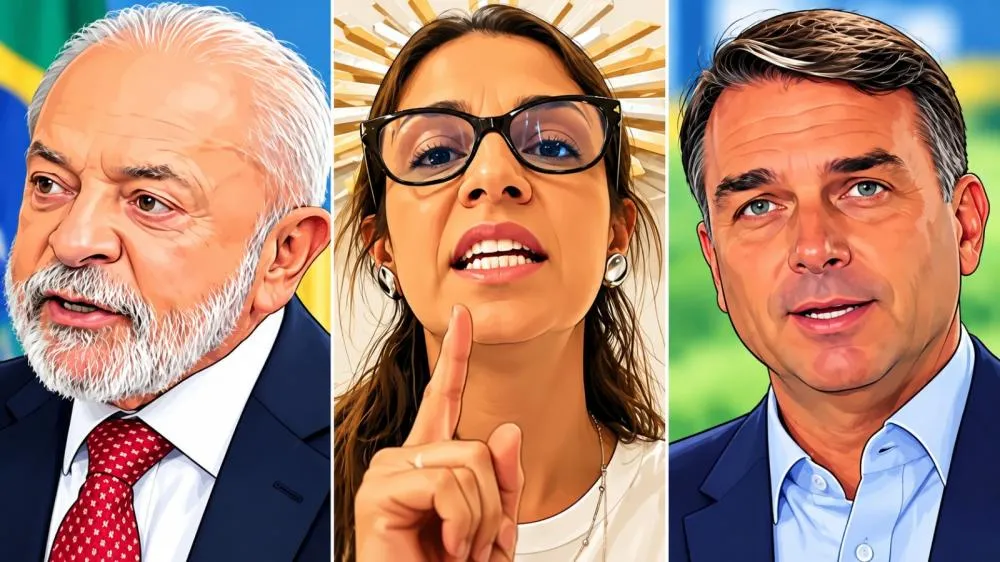Lula, Ana Carolina Oliveira e Flávio Bolsonaro - Foto: Reprodução