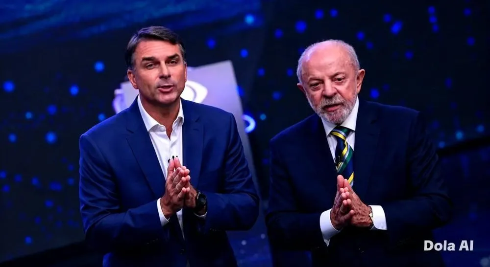 Flávio e Lula no debate da Band - Foto: Reprodução
