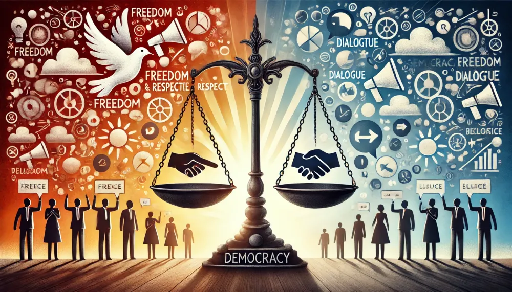 A essência e os desafios da Democracia: liberdade, polarização e o caminho para uma sociedade justa