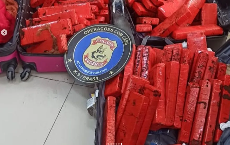 Duas mulheres são presas no aeroporto com quase 90 quilos de maconha