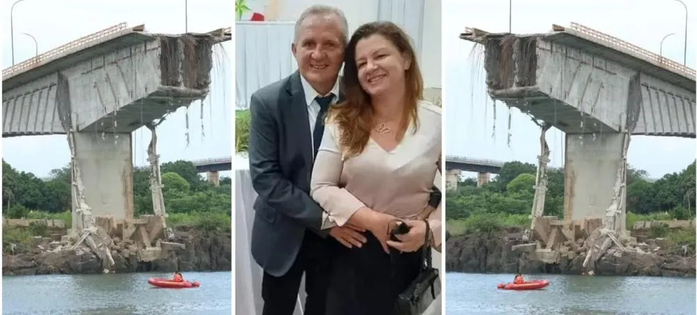 Vereador e esposa morrem em queda de ponte no Tocantins apenas dois dias após oficializarem casamento