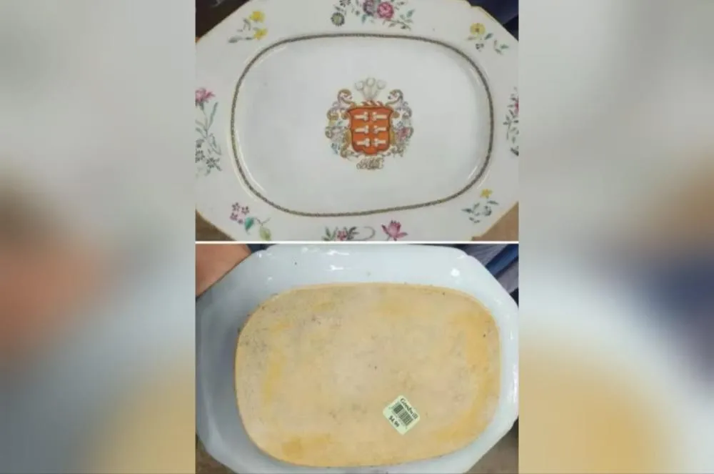 Prato comprado por R$ 30 em brechó pode valer até R$ 35 mil