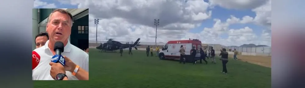 Bolsonaro passa mal em evento no RN e é transferido de helicóptero para hospital em Natal