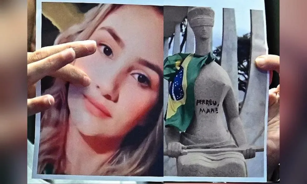 Com batom e sem perdão: STF condena mulher a 14 anos por pichação simbólica no 8 de Janeiro
