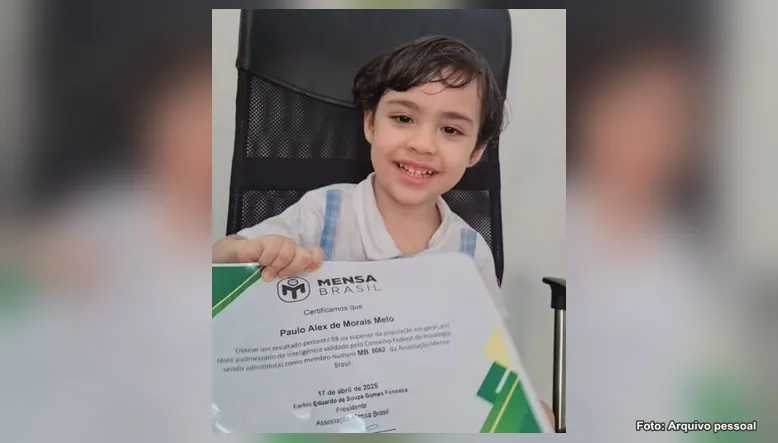 Piauiense de apenas 2 anos impressiona com superdotação e habilidades cognitivas raras