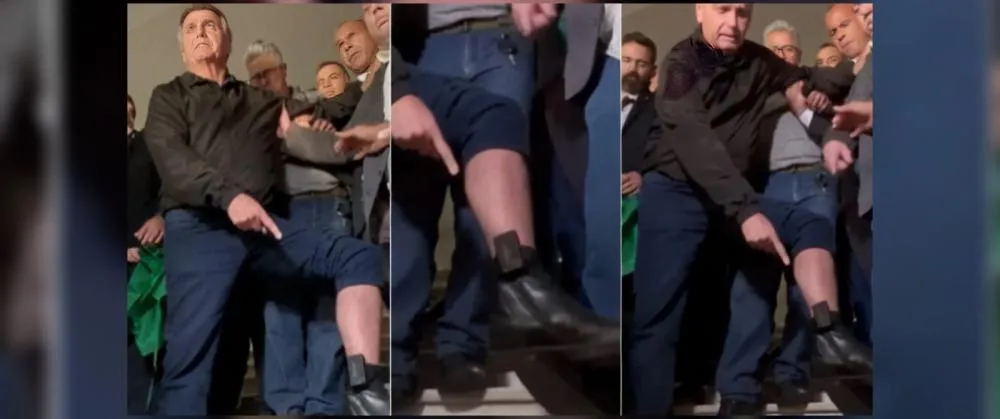 Bolsonaro deixa Congresso sob tumulto e tornozeleira vira símbolo de apoio popular
