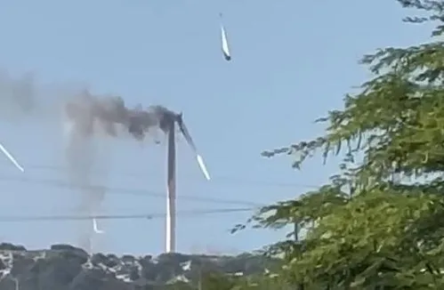 Incêndio em torre eólica assusta comunidade no Ceará e expõe riscos no Nordeste