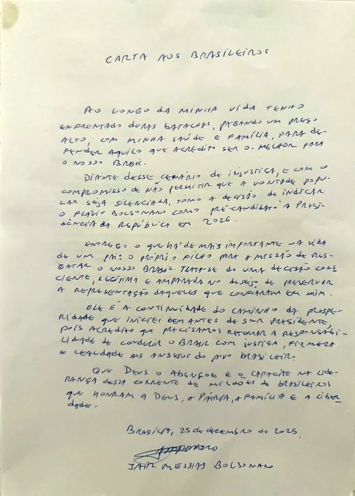 Bolsonaro confirma indicação de Flávio 
