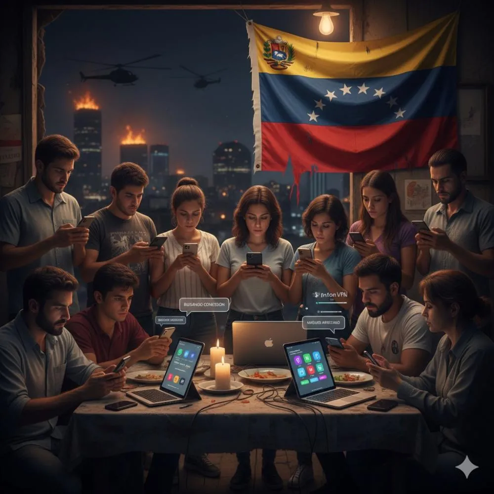 Disparada de downloads de VPN na Venezuela após operação dos EUA