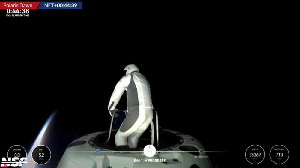 Missão privada da SpaceX leva civis para sua primeira caminhada no espaço