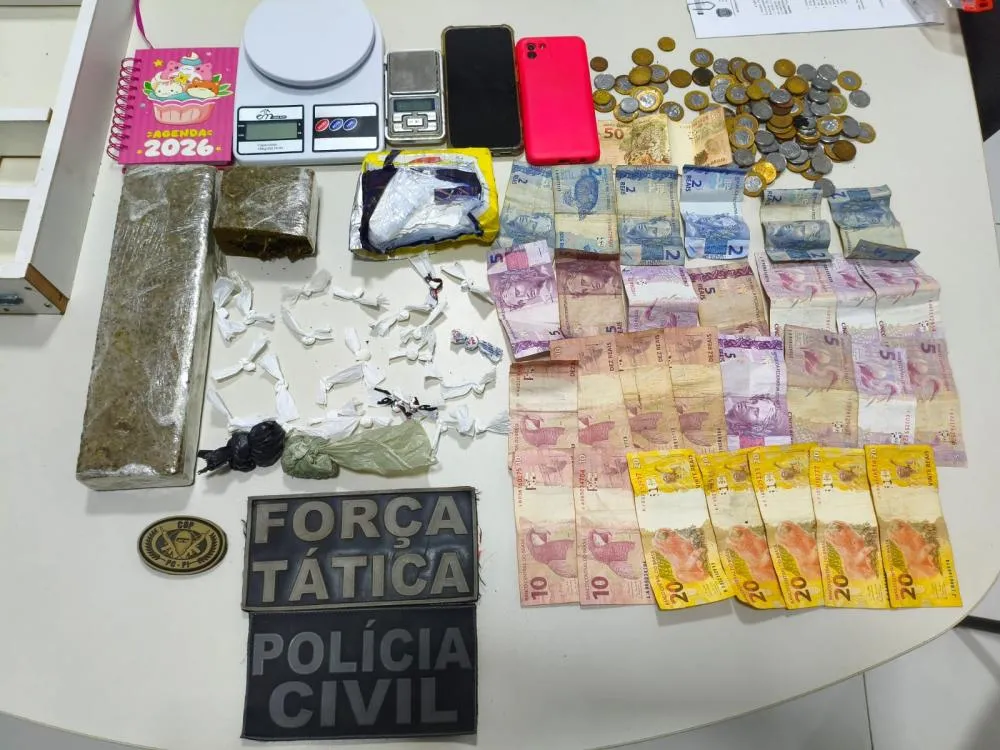 Casal é preso suspeito de tráfico após ação da PM no Sul do Piauí