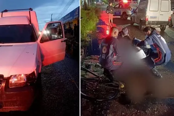 Acidente entre bicicleta e furgão deixa uma vítima fatal em Teresina