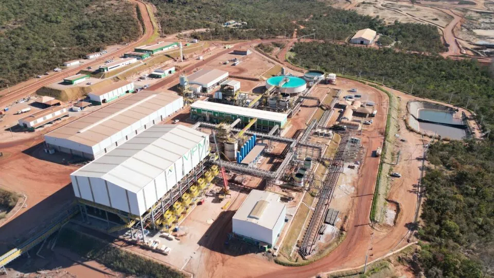 Planta de processamento de terras raras da Serra Verde, em Goiás, adquirida pela americana USA Rare Earth por US$ 2,8 bilhões - Foto: Divulgação/Serra Verde