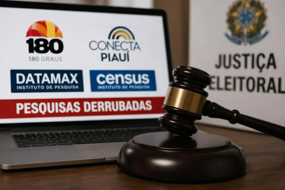 Datamax e Census na mira: Justiça Eleitoral manda derrubar pesquisas no Piauí