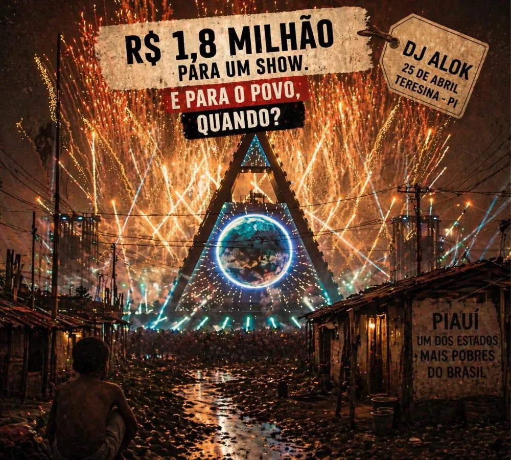 Estado pobre, show milionário: Piauí paga R$ 1,8 mi por Alok enquanto o MP silencia