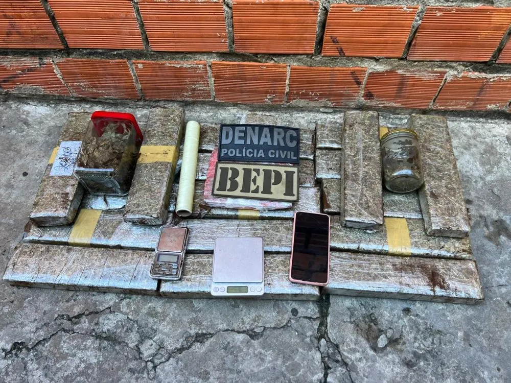 Polícia apreende mais de 20 quilos de maconha no bairro Vermelha, em Teresina