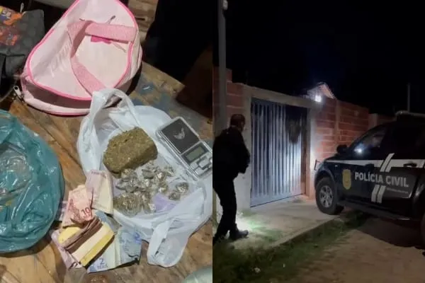 Polícia realiza uma operação contra o tráfico de drogas em Teresina