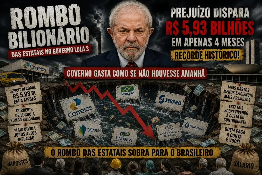 Estatais afundam em rombo bilionário e escancaram descontrole fiscal do governo Lula 3